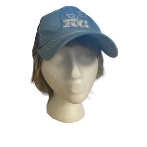 EUC Realtree Girl women’s baseball cap/hat, baby blue, green camo colour.